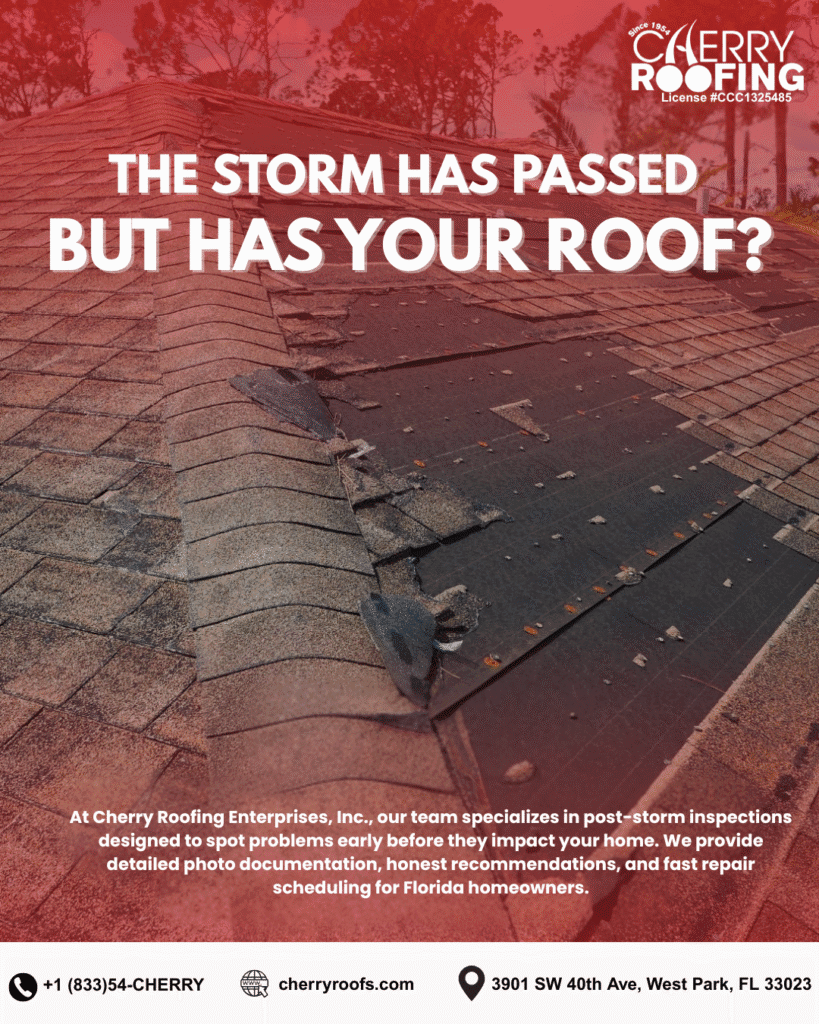 post storm roof inspection