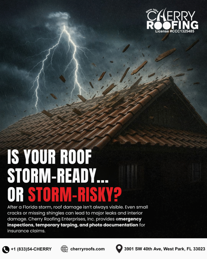 storm damage roof repair Florida