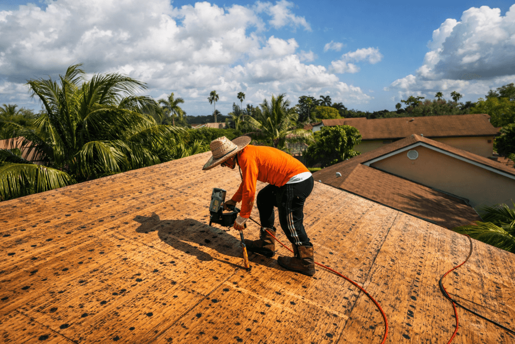 15-year-old asphalt shingle roof on Florida