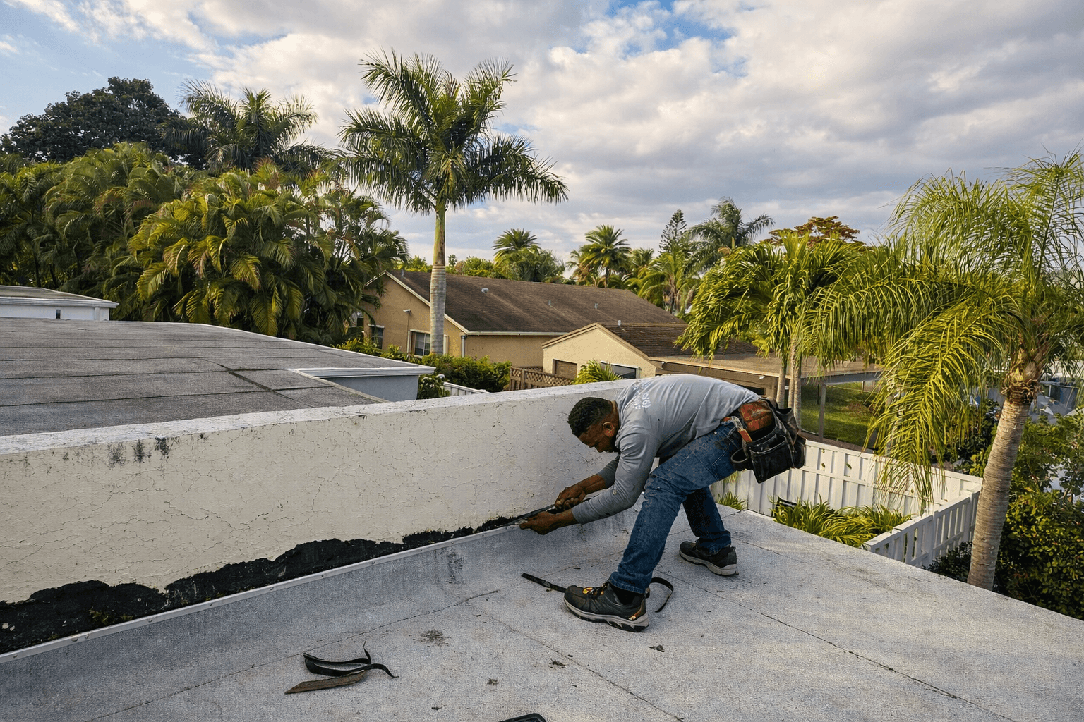 roof leak Florida inspection determining whether repair or full replacement is needed